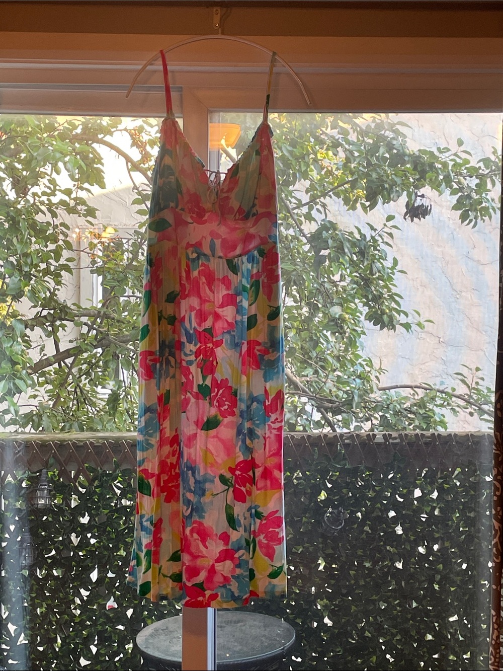 Old Navy Floral Midi Dress in Pink, Blue, Green, Yellow